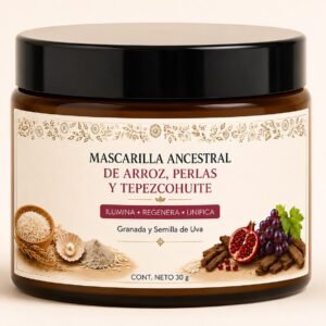 MASCARILLA ANCESTRAL DE ARROZ, PERLAS Y TEPEZCOHUITE